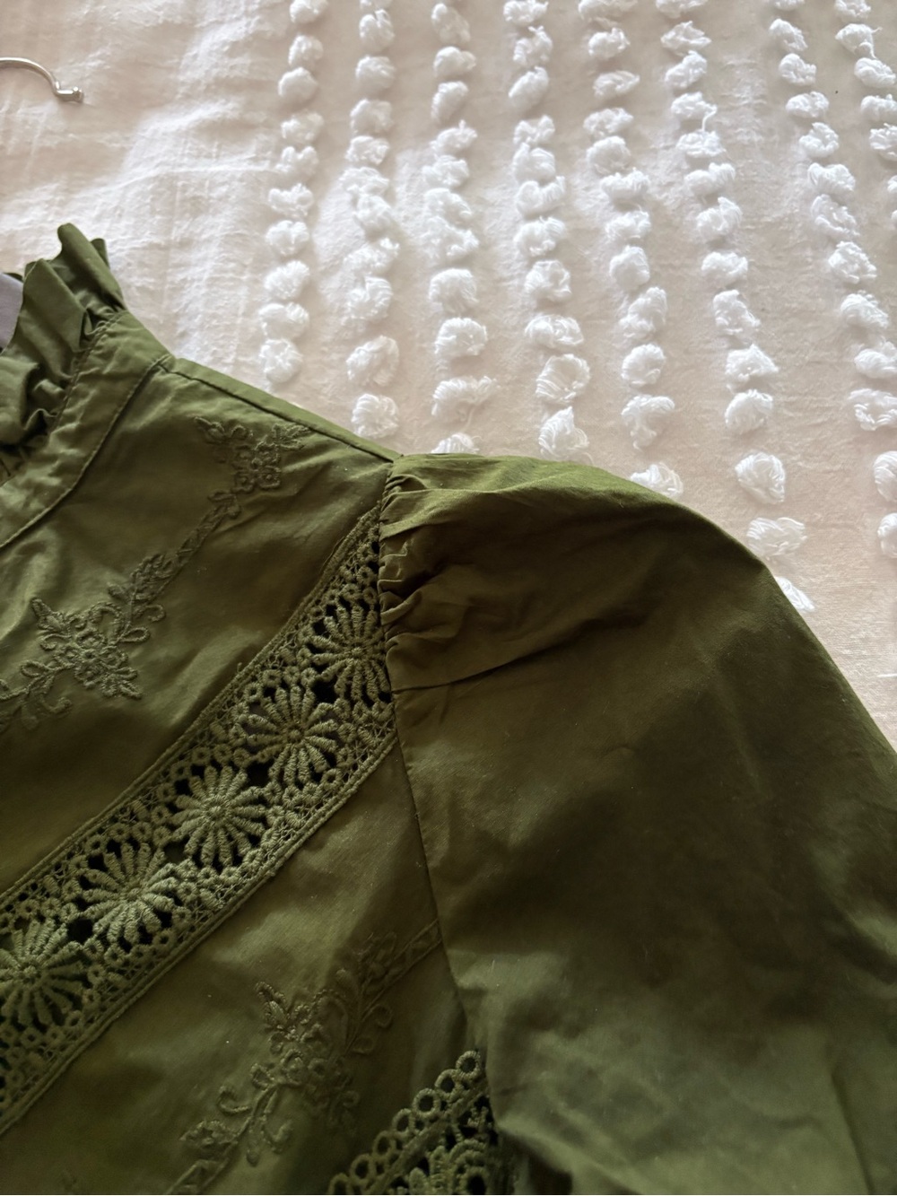 Sezane Lou Top in Perfect Green Embroidered Size 36 (4) - Picture 10 of 10